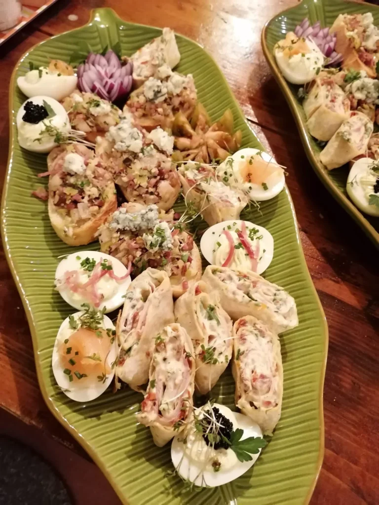 Catering platter with finger food