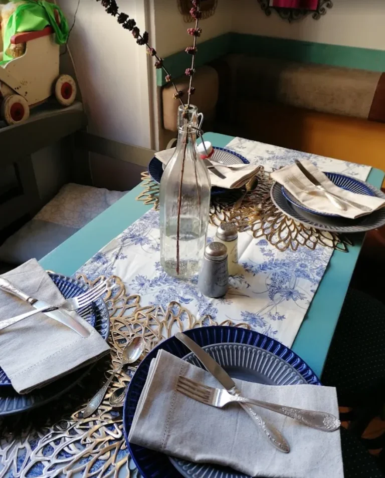 Laid table in the brasserie