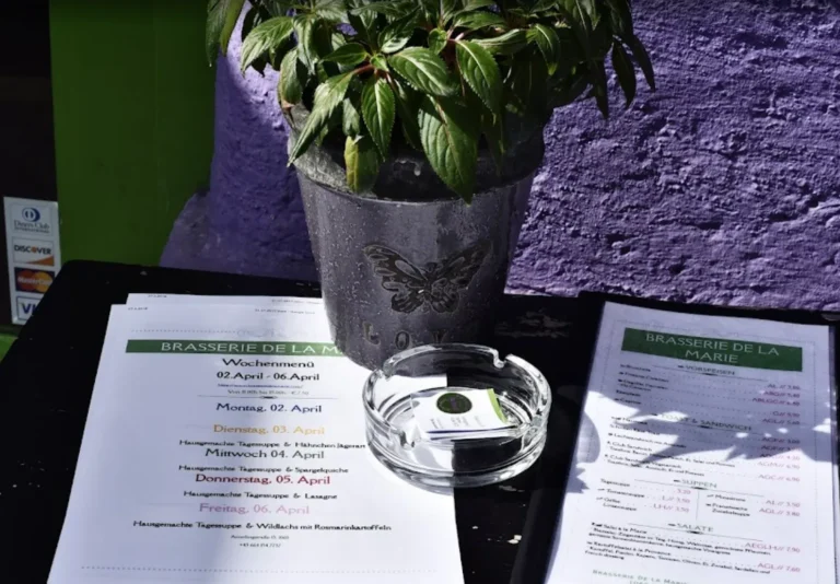 Menu on the table