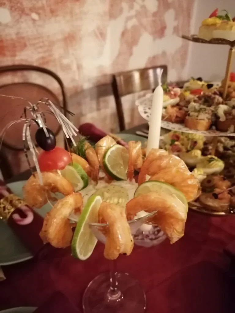 Prawn cocktail in a glass