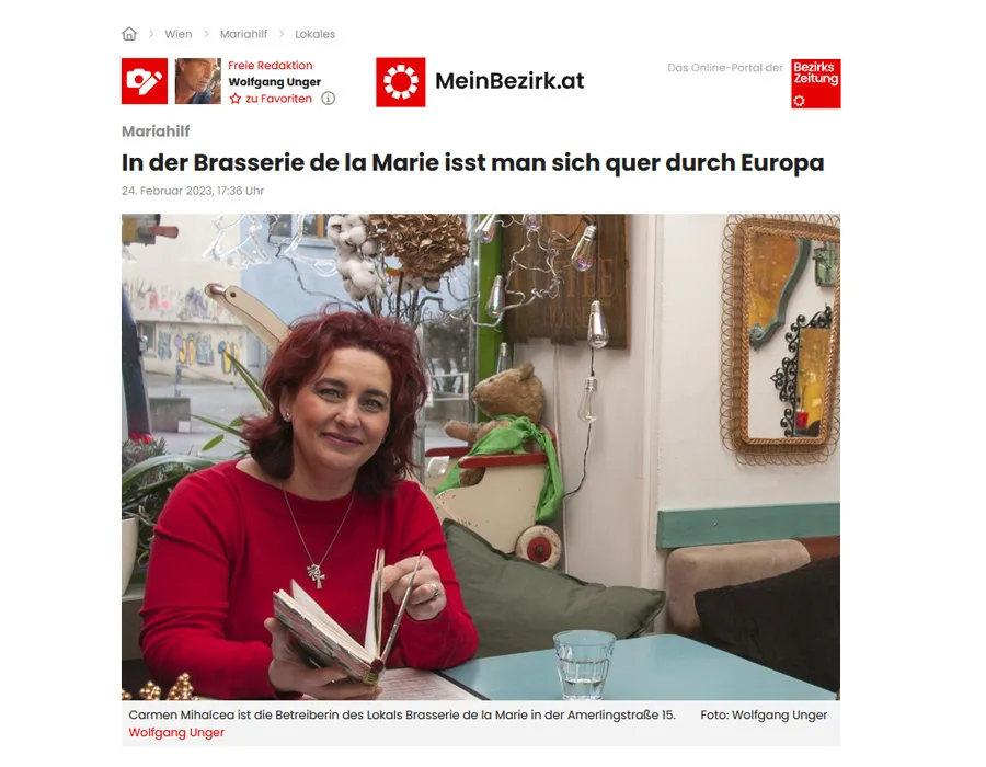 MeinBezirk: At Brasserie de la Marie you eat your way across Europe