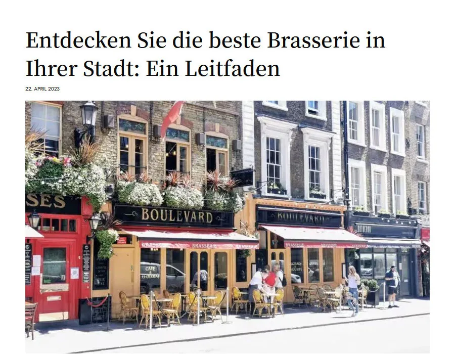 Article on eattravel.de about brasseries